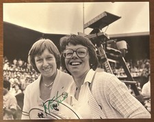 Martina Navratilova Autographed 8x10 Photo - With Billie Jean King