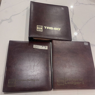 Vintage Radio Shack TRS-80 Software Lot of 3 Time Manager Mailing List Ledger