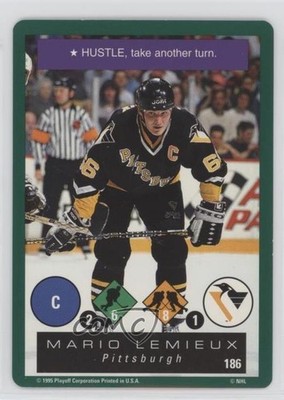 1995-96 Playoff One on One Challenge Mario Lemieux #186 HOF 02v3