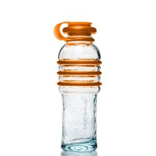 bottlesUp Orange 16-Ounce Glass Reusable Water Bottle NEW with tag