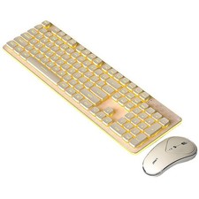 Wireless Keyboard and Mouse Combo, 2.4G Rechargeable Full Sized Backlit Keybo...