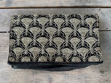 Vintage Black Handbag Embroidered
