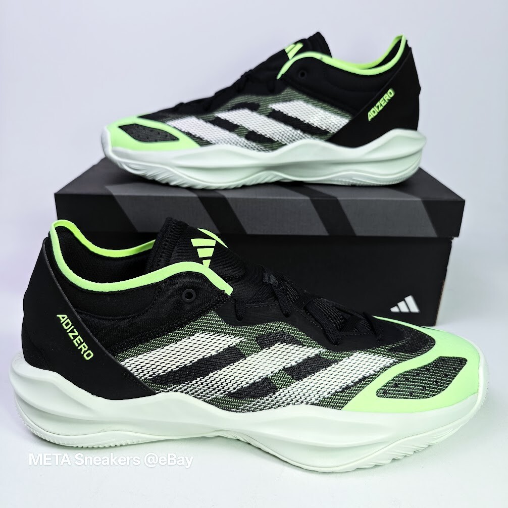 Adidas US 12 Men's Black White Green Basketball Light Adizero Select  IE7870 NIB thumbnail 7