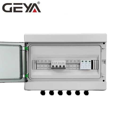 Solar PV Combiner Box Plastic 15A 4strings 1000VDC Circuit Breaker Solar Panel