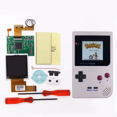 GameBoy Pocket GBP Backlight LCD Screen 5 Levels Brightness Kits With Shell
