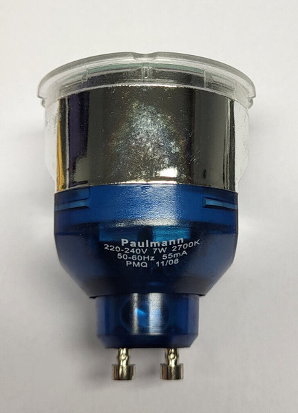 Paulmann Fassung GU10 Ø 50Mm LäNge 62Mm 7 Watt Energiesparbirne Warmweiß 2700K-image