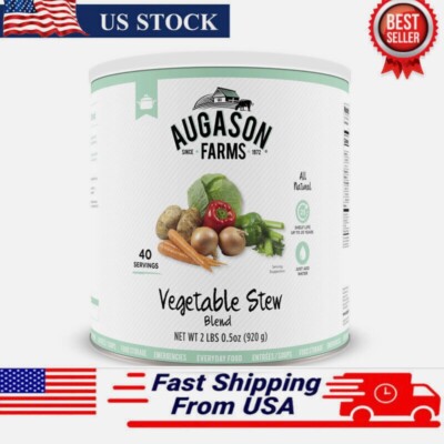 Augason Farms Vegetable Stew Blend Nutritious Can Food Camping Storage Daily Use