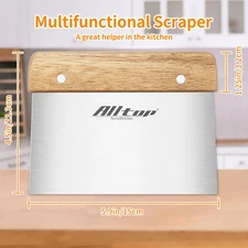 Dough Cutter – Stainless Steel Food Scraper for Bread and Pastry