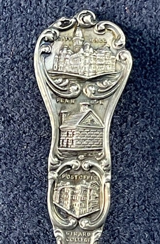 B.B.B CO STERLING SILVER Philadelphia Liberty Bell Spoon - Picture 12 of 14