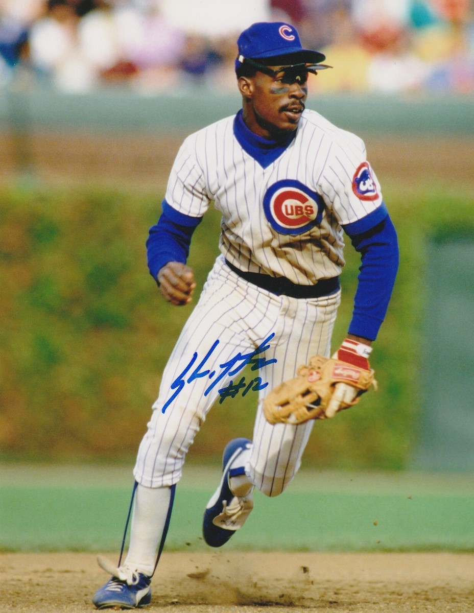 SHAWON DUNSTON CHICAGO CUBS ACTION SIGNED 8x10