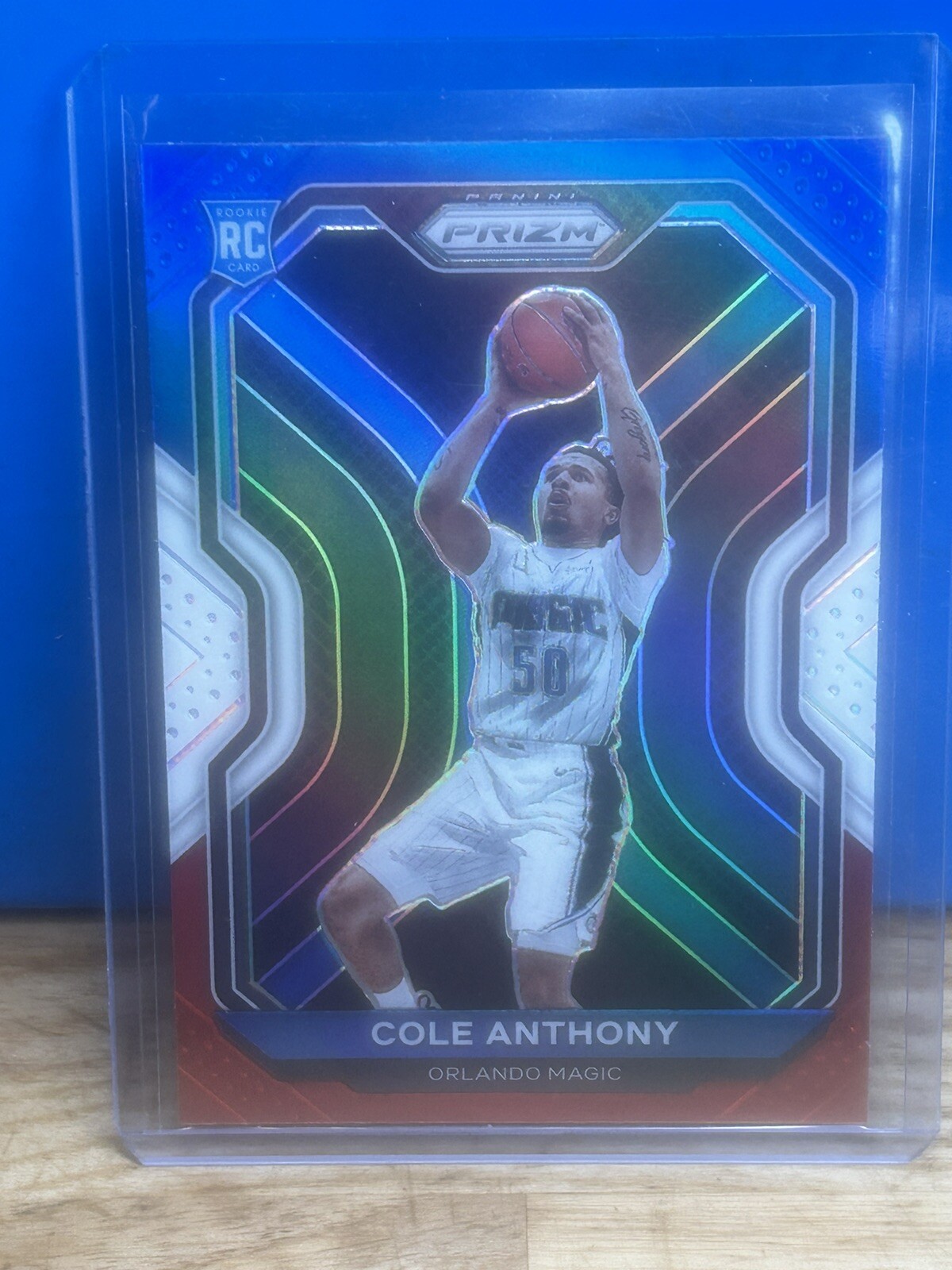 2020-21 Panini Prizm - Red White & Blue Prizm #292 Cole Anthony (RC)