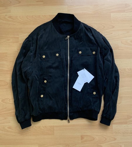 Cutting Silk-satin Bomber Jacket Size 