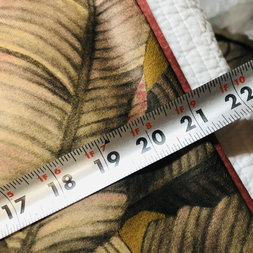 Juego de 2 Fundas de Almohada Cuadradas 21"x21" MCM Tropical Malva Verde Oliva Cremallera De Colección Foto 4 de 4