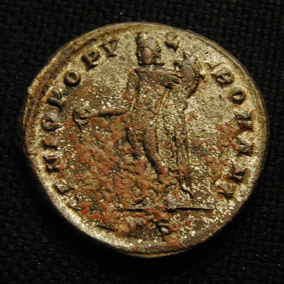 Billon Follis Galerius as Cæsar Rv GENIO POPVLI ROMANI 9.01 grs 27-8mm Heraclea - Image 2 of 2