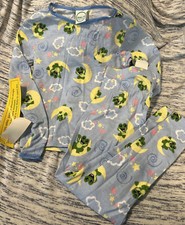 NWT Girls CIRCO Sz 4 Cotton Pajamas 2pc BLUE SPARKLY FROGS  MOONS