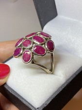 Vintage Rough Ruby Sterling Silver Ring