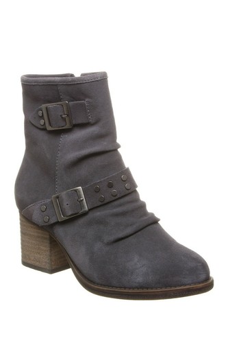 Amethyst charcoal suede boots size 