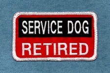 SERVICE DOG RETIRED - service dog vest patch