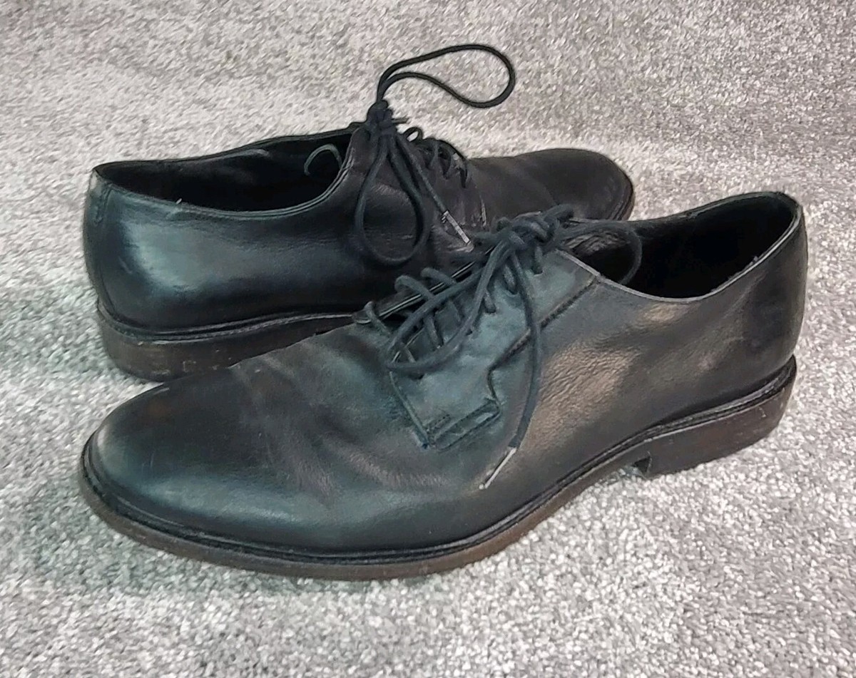 Frye Oxford Dress Shoes Size 11D 3482303 Black Leather Cap  display picture 1