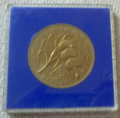 1970 SAINT VINCENT - $4 DOLLARS - F.A.O. - SUGARCANE & BANANA - BU CU-NI CROWN - Picture 2 of 5