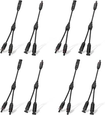 ECO-WORTHY 4 Pair Solar Connectors 30A Y Branch Parallel PV Adapter Cable Wire P