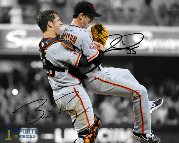 Buster Posey Tim Lincecum San Francisco Giants Signed Photo