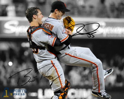 Buster Posey Tim Lincecum San Francisco Giants Signed Photo