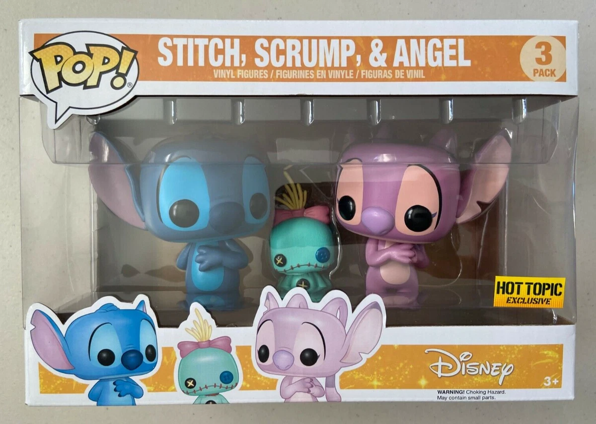 Funko Pop Disney Lilo & Stitch STITCH SCRUMP & ANGEL 3 Pack Hot Topic  Exclusive