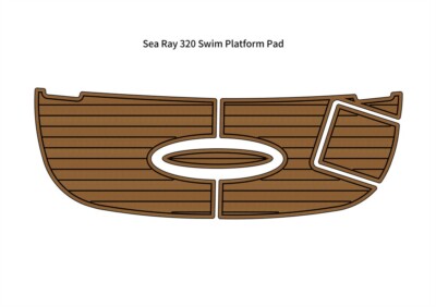 Sea Ray 320 Swim Platform Pad Boat EVA Foam Faux Teak Deck Floor Mat Flooring