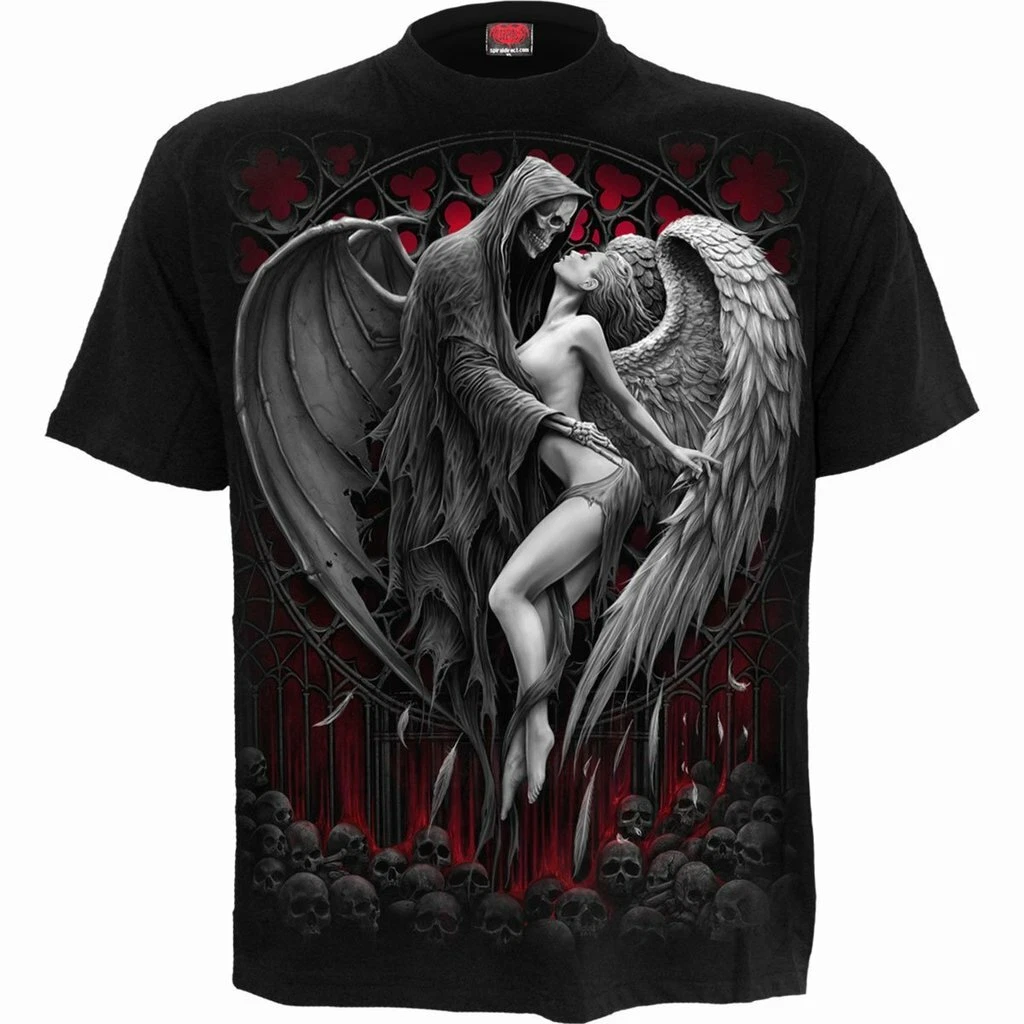 T-shirt Homme SPIRAL Rock Gothique – Blanc – Dragon Cry – Taille L