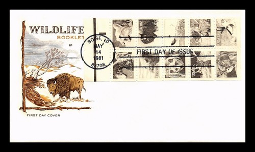 US COVER WILDLIFE BOOKLET FDC SCOTT 1889A HOUSE OF FARNAM CACHET