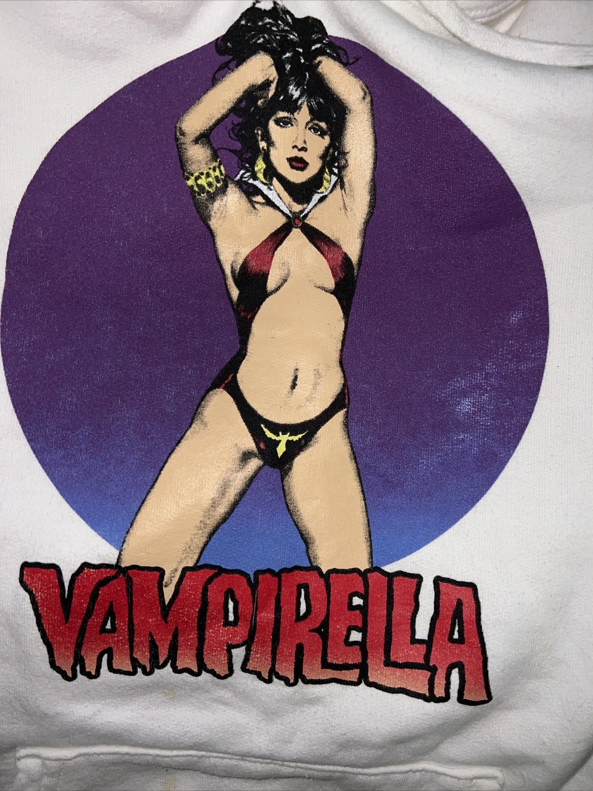 Sweat shirt à capuche Supreme Vampirella taille S couleur blanc cassé authentique an 2000