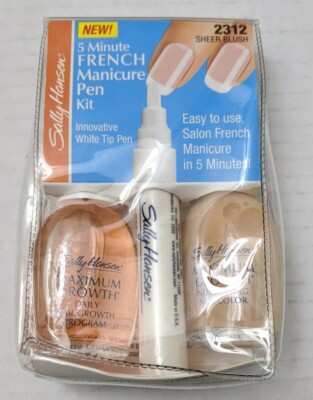 2 X SALLY HANSEN MAXIMUM GROWTH NOURISHING NAIL SHEER BLUSH # 2312 FRENCH TIP 
