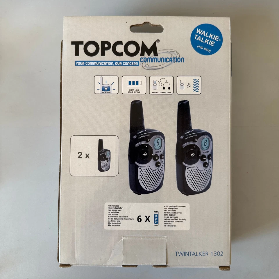 2x Topcom Twintalker 1302 Handheld Walkie Talkie Set Privat Mobilfunk 446MHz - Bild 2 von 4