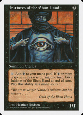Magic MTG Tradingcard Fifth Edition 1997 Initiates of the Ebon Hand