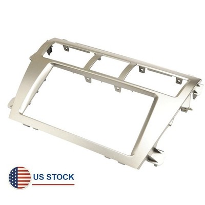 For 07-12 Toyota Yaris Sedan 2Din Stereo Radio CD Frame Fascia Trim Panel Silver