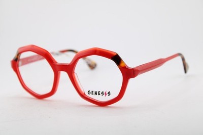NEW GENESIS MOD. GV1622 COL. 03 RED HAVANA GREEN AUTHENTIC EYEGLASSES 52-20