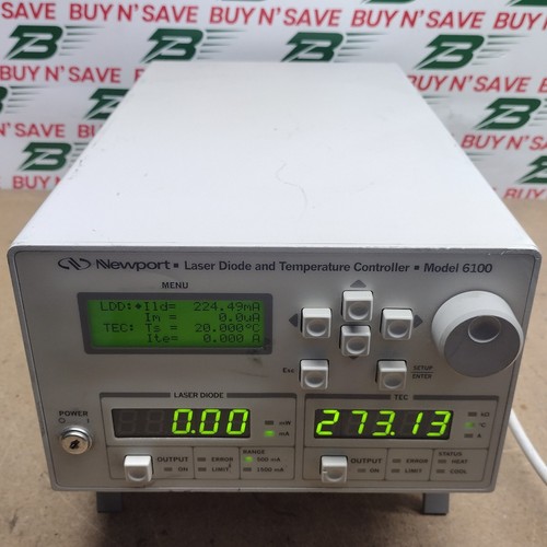 Newport 6100 Laser Diode and Temperature Controller w/PwrCrd -Has Brkn Key- USED