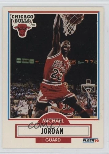1990-91 Fleer Michael Jordan (No Black Line Above Biographical Information) 14tz