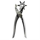 Revolving Leather Hole Punch Plier 6 Cut Puncher for Belts & Eyelets