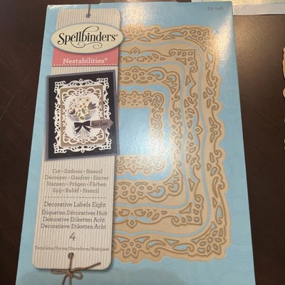 Spellbinders Die Cut Set, Nesting Frames, Ornate Lace Style, One Set of 4 Dies