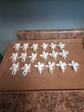Cherub Christmas Ornaments, 18 White  4"  Vintage 