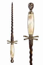 19th Century Antique Masonic Kris Blade Sword with Scabbard