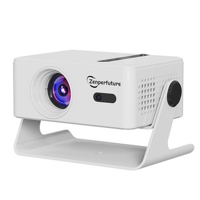 Smart Projektor mit Ständer integrierte Apps, native 1080P HD 4K unterstützt, weiß 