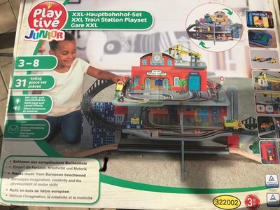 '' Play tive Junior '' ca  100 Teile Holzschienen u  Zubehör für Hauptbahnhof Set