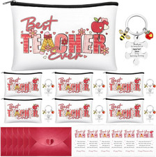 6 Sets Valentine'S Day Teacher Appreciation Gifts Makeup Bags Thank You Keychain