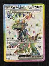 Carta Pokemon Cyclizar ex 228/191 Surging Sparks Tera Full Art ultra rara quasi nuova