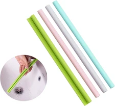 Reusable Silicone Straws - Openable & Washable, Easy to Clean, Straight Smoothie