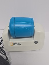 National Geographic Rock Tumbler w/ Blue Barrel Rock Not Included Tested Working