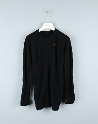 X-BIONIC Mens Long Sleeve Termal Black Merino Wool Apani Shirt Size L/XL